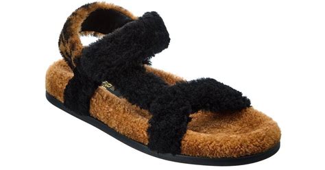 buy fendi flat jordanian|fendi shearling sandals.